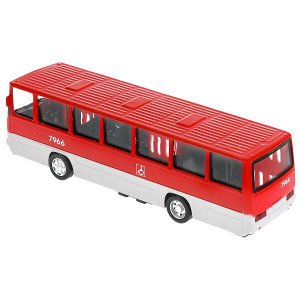 IKABUS-17-RDWH Машина металл РЕЙСОВЫЙ АВТОБУС длина 17 см, двери, инерц, красный, кор. Технопарк в кор.2*36шт