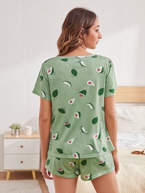 Пижама с оригинальным принтом