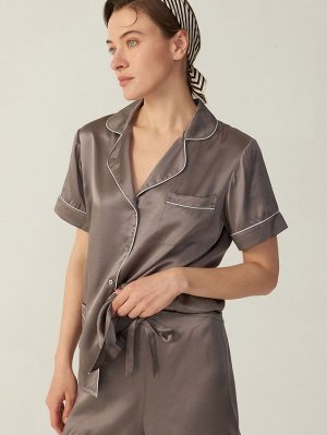 SheIn MOTF PREMIUM 22MM GRADE 6A Шелковая блузка для сна без шорт