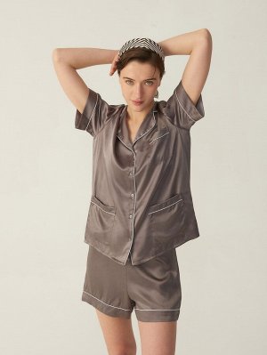 MOTF PREMIUM 22MM GRADE 6A Шелковая блузка для сна без шорт