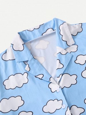Пижама с принтом облака