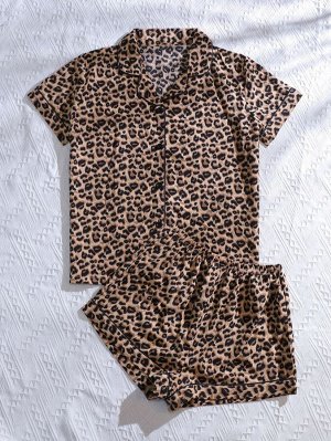 Пижама с леопардовым принтом