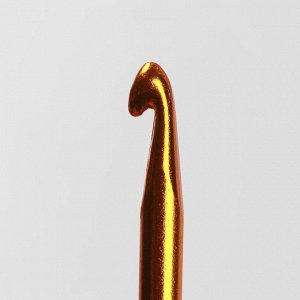 Крючок для вязания, двусторонний, d = 3/4 мм, 13 см, цвет золотой