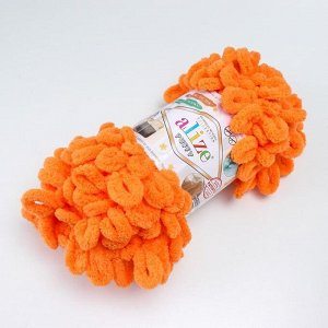 Плюшевая пряжа для вязания руками ALIZE, Puffy, 100 % микрополиэстер, 9 м/100 г, (336 оранжевый)