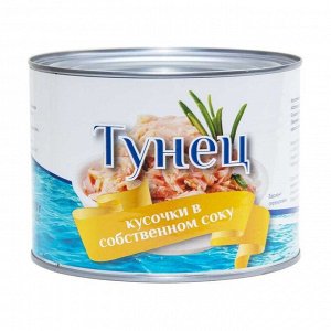 Тунец консервированный в собственном соку кусочками, Eurofish, 1,7 кг