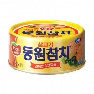 Тунец консервированный, в масле Chunk Light Tuna In Oil(Ls),Dongwon, 100г