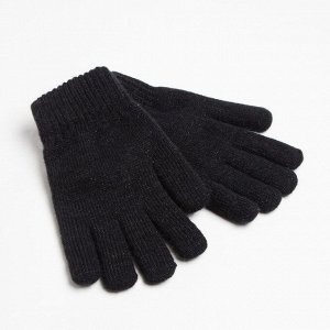 Перчатки женские дву*слойные MINAKU однотонные, размер 6,5, цвет черный