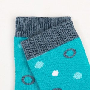 Носки детские махровые, цвет лагуна, размер 14-16