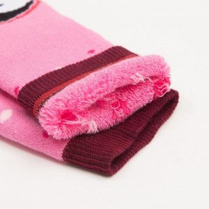 Носки детские махровые, цвет розовый, размер 14-16