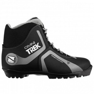 Ботинки лыжные TREK Omni 4 NNN, цвет чёрный, лого серый, размер 35