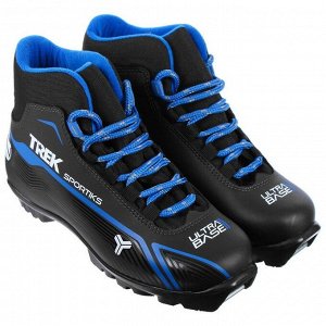 Ботинки лыжные TREK Sportiks NNN ИК, цвет чёрный, лого синий, размер 46