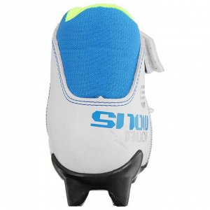 Ботинки лыжные TREK Snowrock SNS ИК, цвет белый, лого синий, размер 30