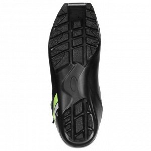 Ботинки лыжные TREK Experience 1 NNN ИК, цвет чёрный, лого зелёный неон, размер 36