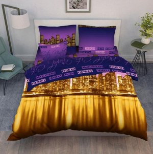 Комплект постельного белья "Ночной город" бязь