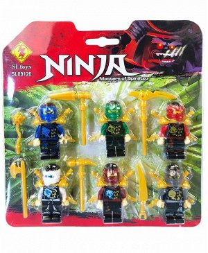 Набор фигурок для конструктора Ninja 6 героев