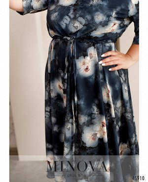 Платье №1063-1-темно-синий