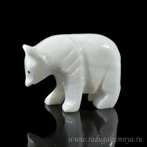 Медведь мрамор №4 белый (105*40*80мм)