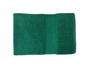 Махровое гладкокрашенное полотенце 100*150 см 400 г/м2 (Темно-зеленый)