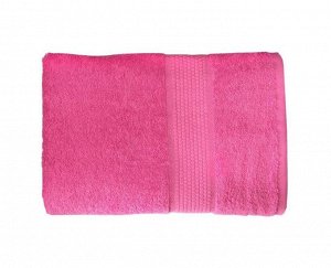 Махровое гладкокрашенное полотенце 100*150 см 400 г/м2 (Ярко-розовый)