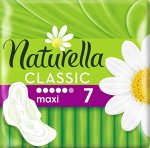 NATURELLA Classic Женские гигиенические прокладки ароматизир с крылышками Camomile Maxi Single, 7 шт
