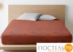 Простыня Ночь Нежна Аннет (терракот) 9766-3 Поплин 2 сп. 215х175 полоса новая