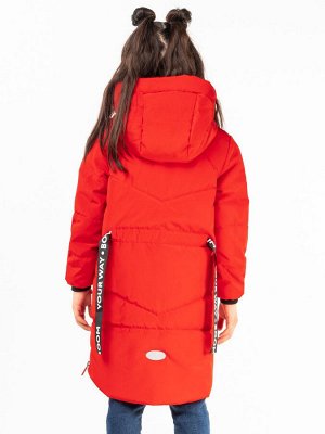 100004/1 (красный) Пальто для девочки