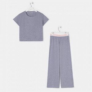 Комплект, женский, (футболка, и, брюки), KAFTAN, "Basic", серый