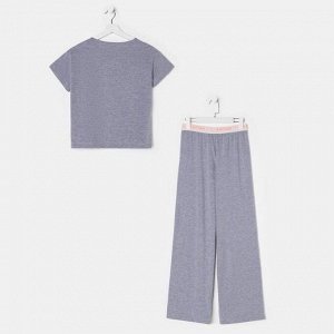 Комплект, женский, (футболка, и, брюки), KAFTAN, "Basic", серый