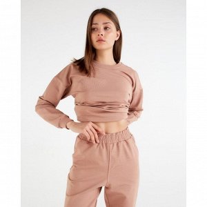 Костюм женский (свитшот, брюки) MINAKU: Casual Collection цвет песочный