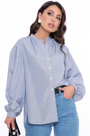 Рубашка с объёмными рукавами "Эльза" (полоска) Б2720