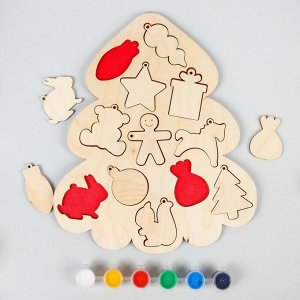 SmileDECOR Рамка-вкладыш &quot;Новогодние игрушки&quot;, с красками