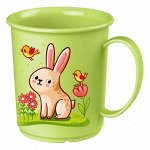 Кружка детская, 0,18 л, пластик, с декором, салатовый