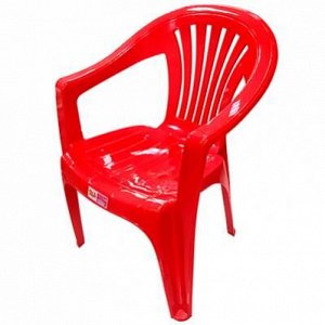 Кресло садовое, пластик, красный, ЭФЕС, 740 х 540 х 520 мм