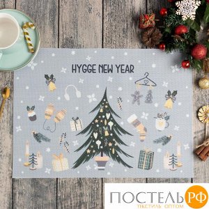 Доляна Салфетка на стол Hygge New Year ПВХ, 40х29 см