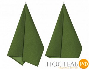 НП-ЗЛН-45-60-2 Набор полотенец рогожка цвет: Зеленый 45х60 см (2 шт.)