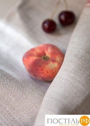 Кухонное  полотенце "KITCHEN TOWEL", р-р 50х70см, цвет:натуральный/красная полоса