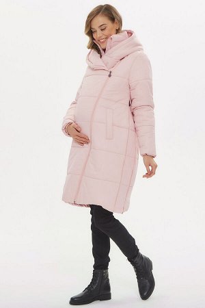 Пальто для беременных и слингоношения 3 в 1 пудрово-розовое