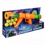 ИГРОЛЕНД Ружье &quot;Силовая пушка&quot; 34см, 10 мягких шариков, ABS, 40х7х21см
