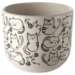 IKEA / RUNDMYNTA РУНДМИНТА | Горшок цветочный, белый/кот | 10 см.