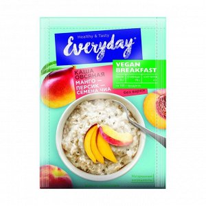 Каша овсяная Vegan Breakfast Манго-персик-семена чиа, Everyday, 36гр