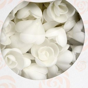 Вафельные розы большие, белые, 56 шт.