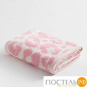 Полотенце махровое Этель Leopard розовый, 70х130 см, 100% хл, велюр, 420 гр/м2