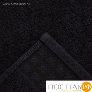 Полотенце махровое LoveLife Square, 50х90 см, цвет чёрный