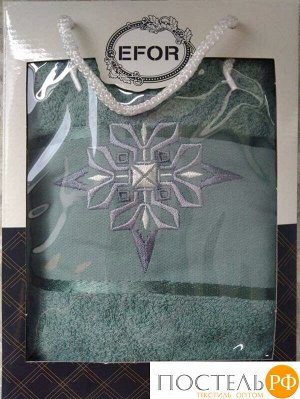 T0478/S-03 Набор полотенец EFOR из 1-ого предмета (50*90) герб №8 (зеленый)