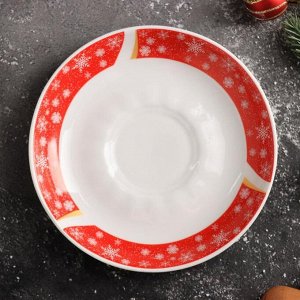 Набор подарочный «Зимняя сказка», тарелка, d=17,5 см, миска 250 мл, кружка 320 мл