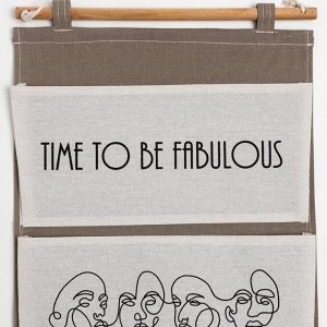 Кармашек текстильный Этель "Time to be fabulous" 2 отделения, 45х35 см