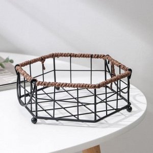 Корзинка универсальная Доляна, 17,5*20*7,5 см, чёрная