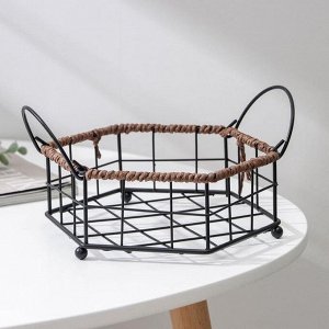 Корзинка универсальная Доляна, 17,5*20*7,5 см, чёрная