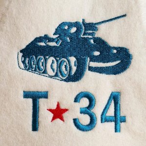 Шапка для бани "Т-34", войлок, белая