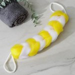 Мочалка для тела Доляна «Косичка», 90 гр, цвет МИКС